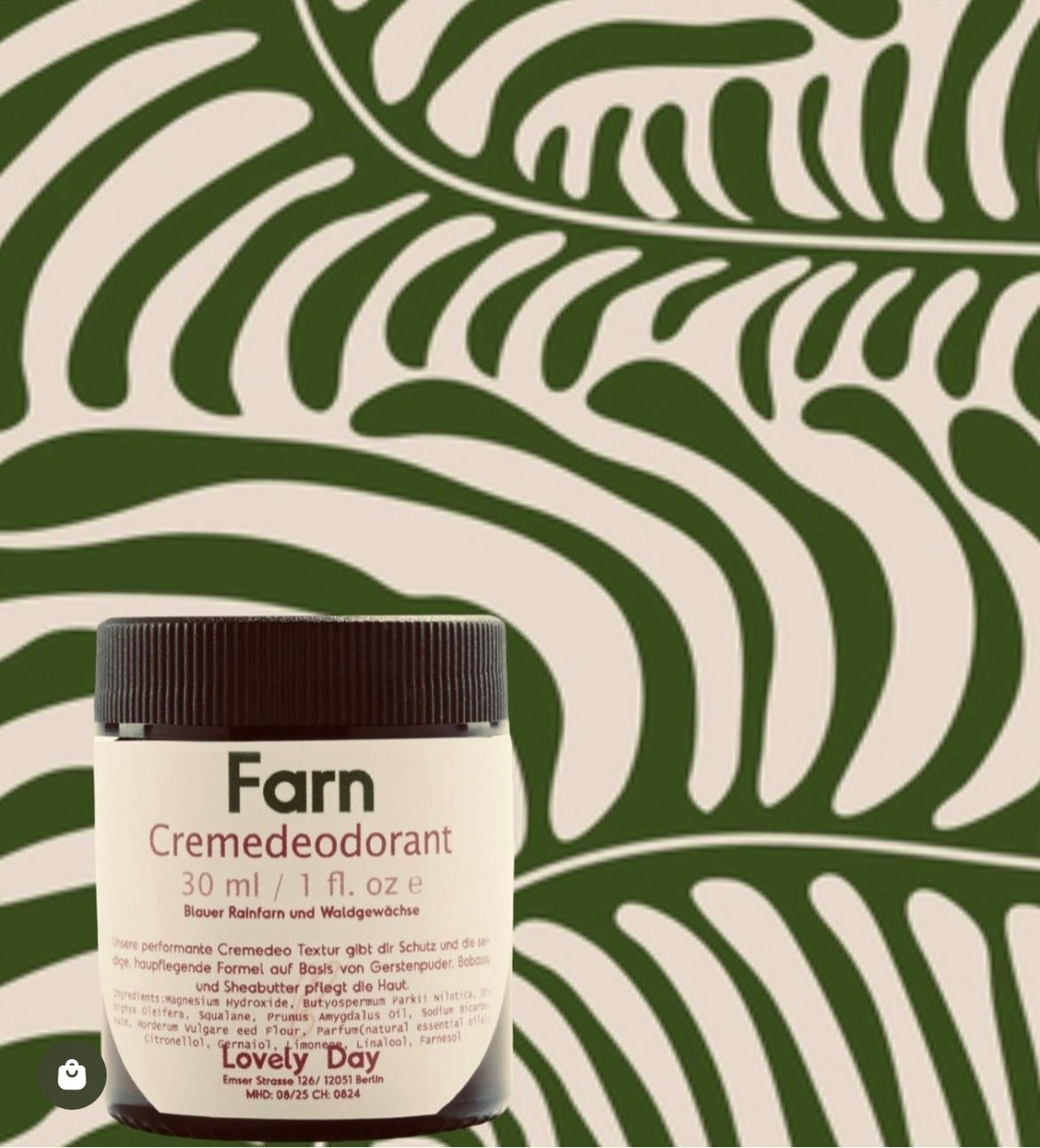 Natural Cream Deodorant - Farn